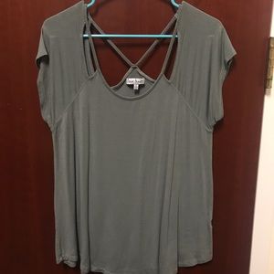 Cute Army Green Strappy Shirt